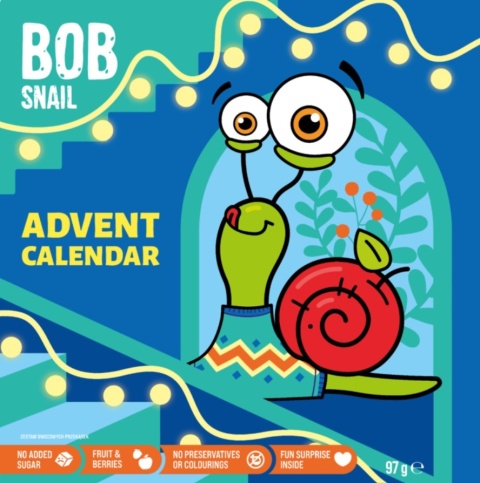 BOB SNAIL KALENDARZ ADWENTOWY 2025 ZDROWE PRZEKĄSKI I ZABAWKI ŚWIĘTA 2025