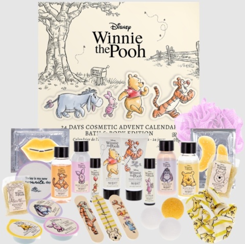 DISNEY WINNIE THE POOH KALENDARZ ADWENTOWY 2025 24 KOSMETYKI I AKCESORIA