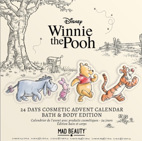 DISNEY WINNIE THE POOH KALENDARZ ADWENTOWY 2025 24 KOSMETYKI I AKCESORIA