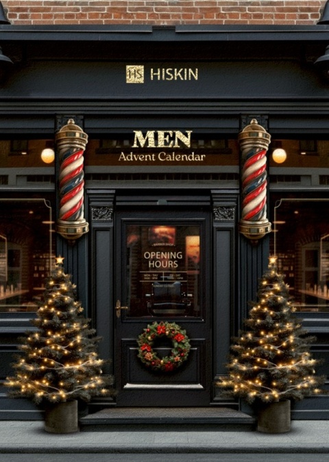 HISKIN MEN ZESTAW KALENDARZ ADWENTOWY 2025 12 KOSMETYKÓW SKARPETKI PREZENT