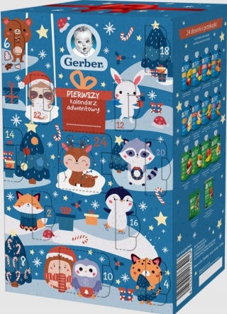 NESTLÉ GERBER PIERWSZY KALENDARZ ADWENTOWY DESERKI PRZEKĄSKI DZIECKO MUSY