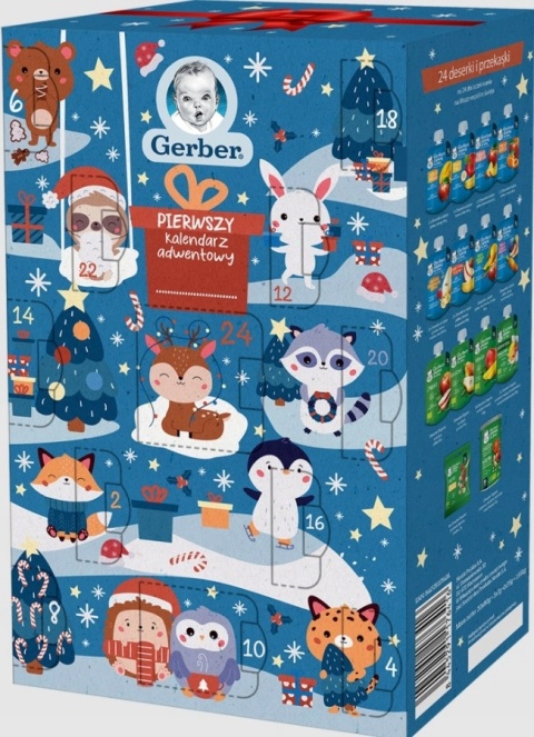NESTLÉ GERBER PIERWSZY KALENDARZ ADWENTOWY DESERKI PRZEKĄSKI DZIECKO MUSY