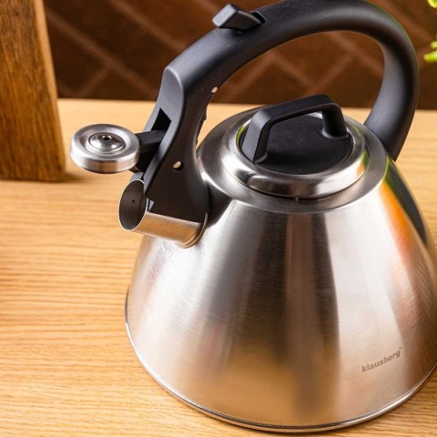 CZAJNIK STALOWY Z GWIZDKIEM 2,5L KLAUSBERG KB-7951
