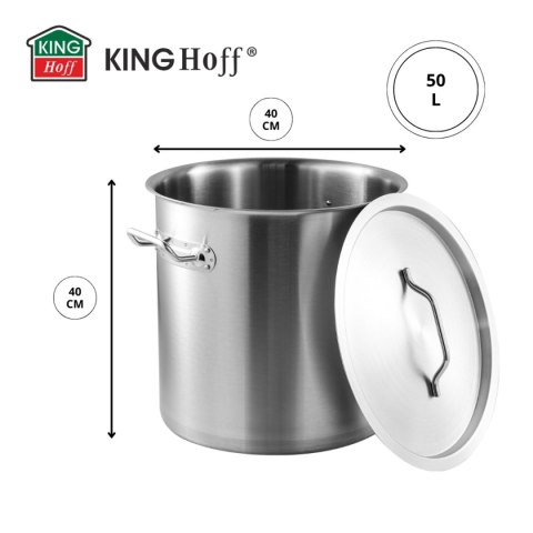 GARNEK GASTRONOMICZNY Z POKRYWĄ STALOWĄ 50L KINGHOFF KH-1966
