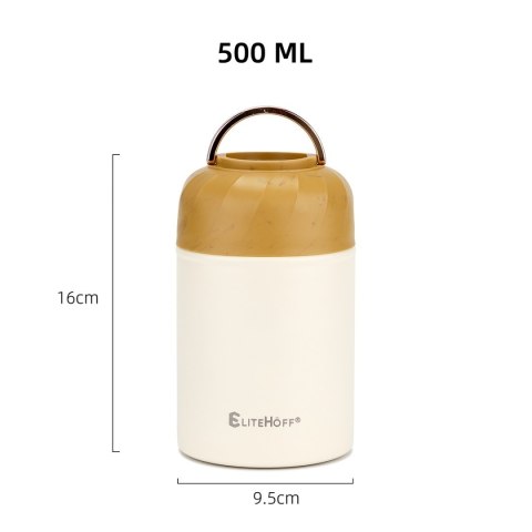 TERMOS OBIADOWY 500ml Z MISKĄ I SKŁADANĄ ŁYŻKĄ E-8250