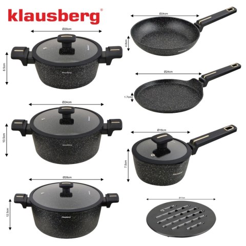 ZESTAW 12 ELEM. GARNKÓW MARMURKOWYCH KLAUSBERG KB-7966