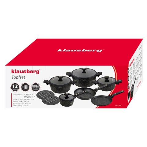 ZESTAW 12 ELEM. GARNKÓW MARMURKOWYCH KLAUSBERG KB-7966