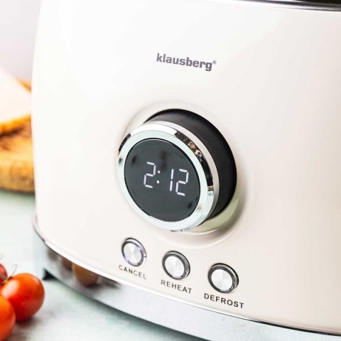 TOSTER OPIEKACZ NA 2 KROMKI WYŚWIETLACZ LED KLAUSBERG KB-9026 RETRO